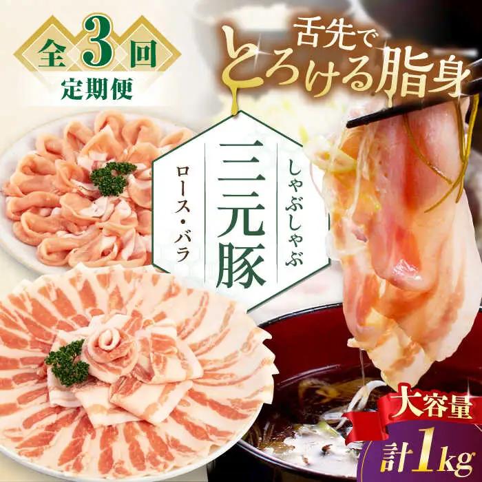 【全3回定期便】 しゃぶしゃぶ セット 1kg ※だし・昆布ナシ しゃぶしゃぶ セット AJAP181