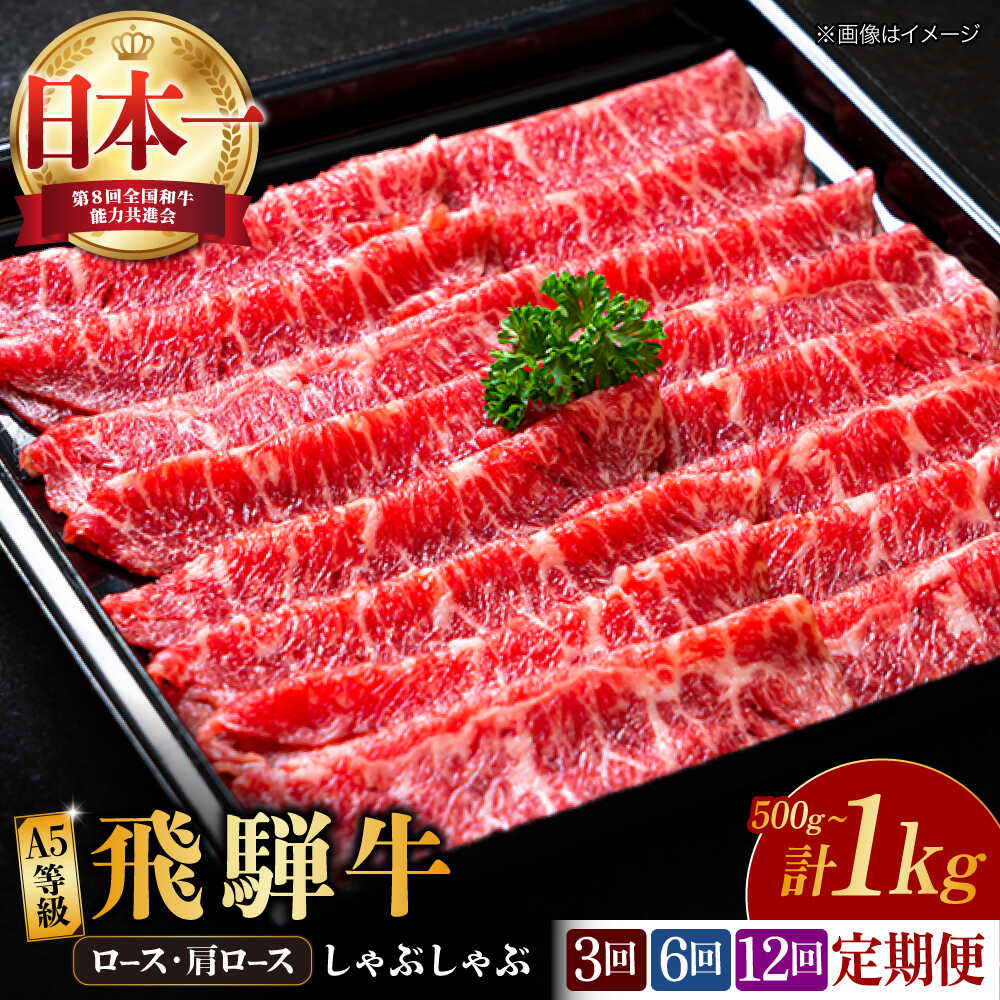 【ふるさと納税】【選べる容量・定期便回数】【 飛騨牛 しゃぶしゃぶ 用 】 A5等級 ロース / 肩ロース 500g～1kg 和牛 ブランド牛 国産 多治見市/肉の丸長 [TAZ024]