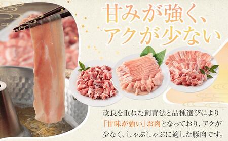 ひかり麦豚しゃぶしゃぶ食べ比べ+とんかつ肉＋ハンバーグセット