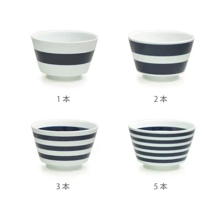 【波佐見焼】ボーダーボーダーどんぶり 4柄セット 食器 皿 【natural69】[QA51] 波佐見焼