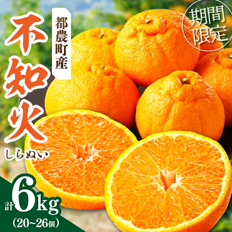 【ふるさと納税】先行予約 期間限定 都農町産 不知火 しらぬい 計6kg 柑橘 フルーツ 果物 くだもの みかん ポンカン オレンジ 果実 果肉 食品 グルメ デザート 人気 おすすめ おすそ分け 手土産 おやつ 詰め合わせ お取り寄せ 宮崎県 都農町 送料無料
