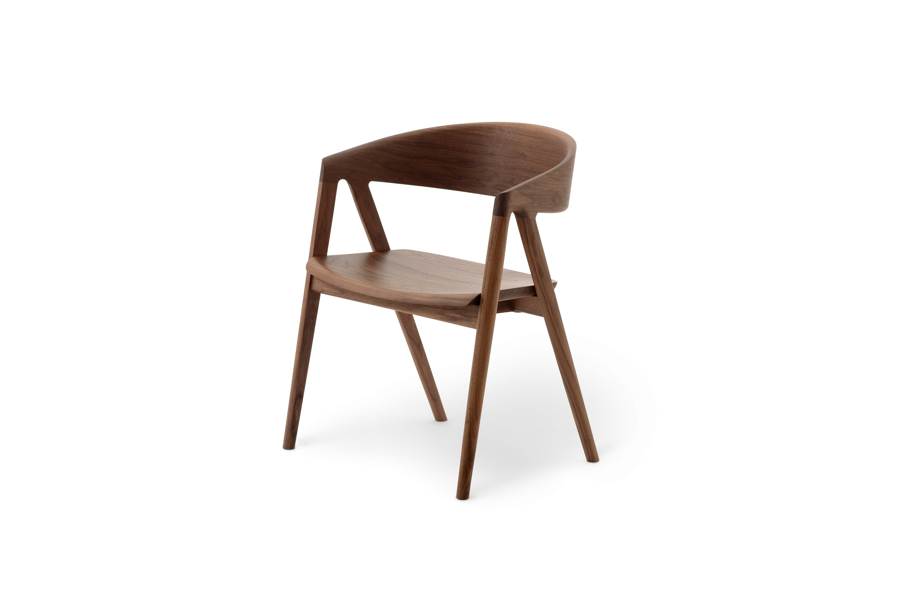 【ふるさと納税】「イストク」HARPチェアウッドシート　ウォールナット