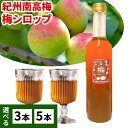 【ふるさと納税】孫さんの紀州南高梅 梅シロップ 選べる 500ml×3本 500ml×5本 イクス産業《30日以内に出荷予定(土日祝除く)》和歌山県 紀の川市 梅 シロップ