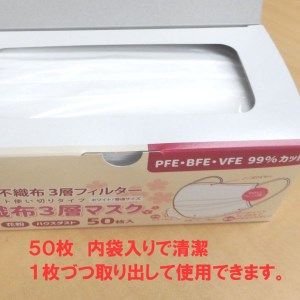 マスク 日本製 不織布3層マスク Japan桜 600枚【50枚×12箱】 人気 日用品 消耗品  耳が痛くならない 花粉99％カット 肌にやさしい 息苦しくない 高機能 PM2.5 国産 使い捨て 