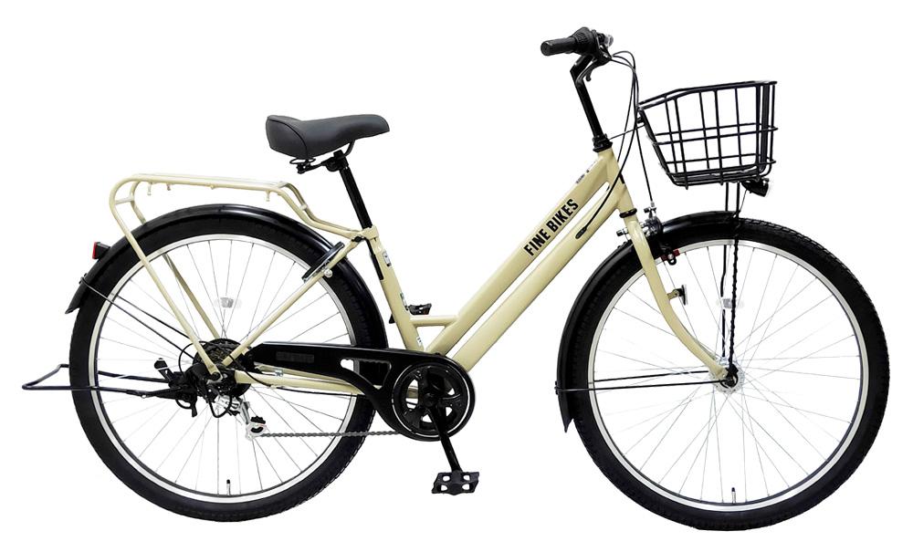 完成品でお届け！ シティサイクル 27.5インチ 通勤 通学 オートライト シマノ製外装６段変速 《6月上旬頃発送》［京都 自転車 シティサイクル 人気 おすすめ スポーツ アウトドア ツーリング ブランド メーカー］FAT-FBFT2756【マットベージュ(C99T)】