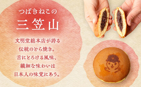 【五島市限定パッケージ】 つばきねこ 詰合せ 1号 ( つばきねこ 三笠山 4個 / カステラ 巻6個)  五島市/文明堂総本店 [PEO001]  和菓子 洋菓子 詰め合わせ 化粧箱 餡 あんこ 贈