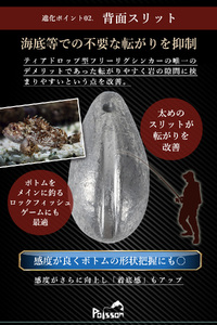 Poisson（ポアソン）鉛 ティアドロップ型 フリーリグ フリリグシンカー 9.5g×25個