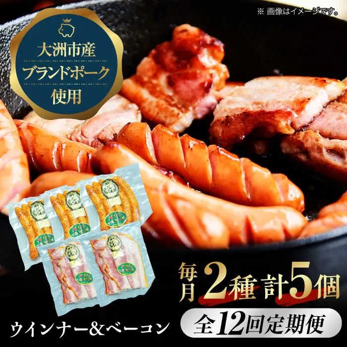 ベーコン【全12回定期便】ウィンナーセット（小） ベーコン[AGAZ084]