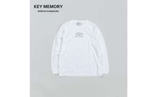 《0》【KEYMEMORY 鎌倉】フィッシュイラストロングTシャツ WHITE