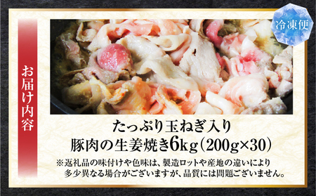 たっぷり玉ねぎ入り豚肉の生姜焼き 6kg |肉 豚肉 冷凍 小分け 時短 時短調理 簡単 料理 たっぷり 生姜焼き たまねぎ しょうが ジューシー 弁当 おかず 香川県 三木町 おすすめ |_mk14