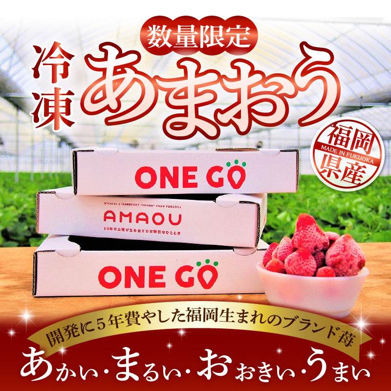 【数量限定】福岡県産あまおう（冷凍1kg）特別栽培_急速冷凍 いちご あまおう 1kg 冷凍 3Dフリーザー 長期保存可能 国産 サクサク シャーベット フルーツ デザート フレッシュ 果物 便利 安