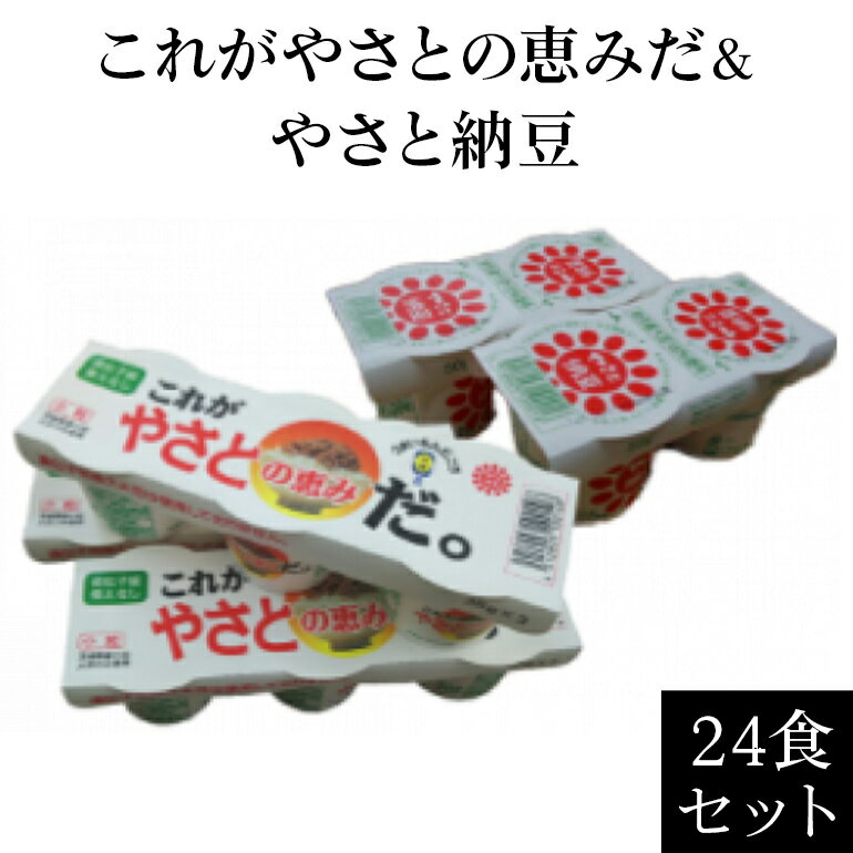 【ふるさと納税】 これがやさとの恵みだ&やさと納豆 24食 セット 八郷産 大豆 100％ 小粒 納豆 食べ比べセット 食べ比べ 納豆ごはん 納豆巻き 環境に優しい紙パック 茨城県 石岡市 (A36-001)