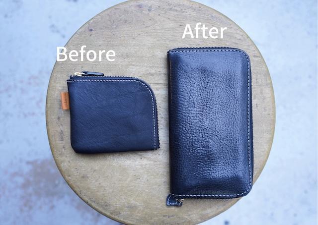 【全6色】栃木レザーのL字ファスナーミニ財布 コンパクトな財布/Lzip wallet small 02/タン/minca　303