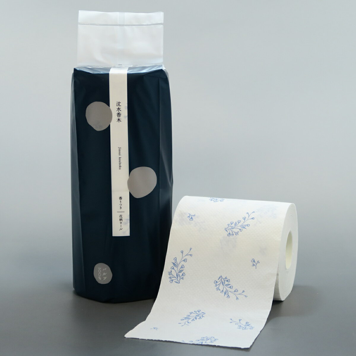 【ふるさと納税】 トイレットペーパー 沈水香木 100個入(2ロール×50パック) ダブル 芳香 ホワイト 柄付き パルプ100％ 生活雑貨 消耗品 防災 備蓄 静岡県 富士市 [sf001-080]