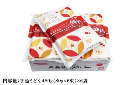 五島うどん 480g×6袋 五島うどん 乾麺 麺 うどん [RAX016] 五島うどん うどん 五島うどん うどん九州 長崎  