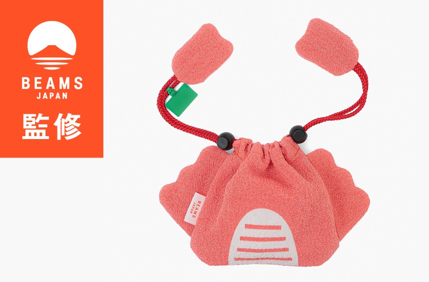 
                  【BEAMS JAPAN監修】 COCHAE ちりめん巾着 蟹 舞鶴限定商品 
                