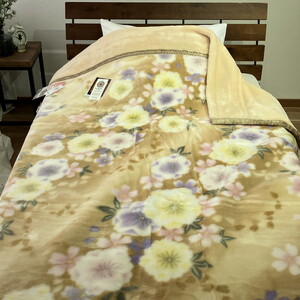 C.R.P加工毛布 2枚合わせマイヤー毛布 シングルサイズ 1枚 24001柄