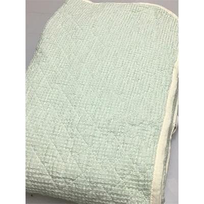 ふるさと納税 泉大津市 綿100%ワッフル敷パッド　セミダブル　グリーン