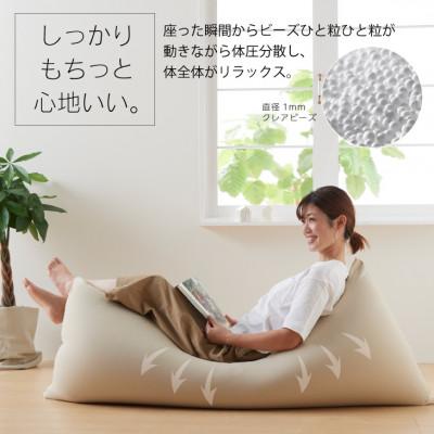 ふるさと納税 岡崎市 【ハナロロ】カタチのないソファ150L ニットカバー付き(ベージュ) |  | 01