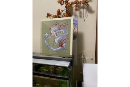 風水畳細工龍の置物 四角形 A インテリア 畳 送料無料 広島県 呉市 ku119-003-r