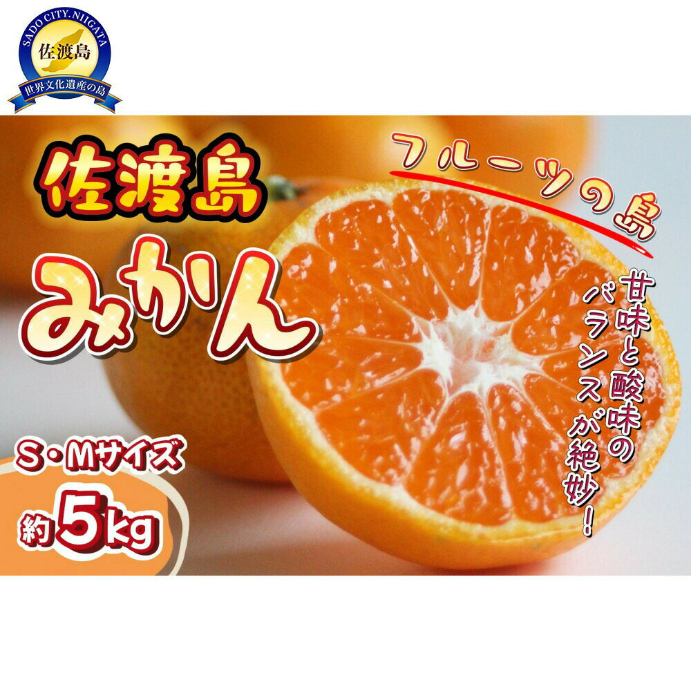 【ふるさと納税】【先行予約】みかん ゆら早生 約5kg S・Mサイズ 佐渡島産 柑橘 果物 フルーツ くだもの おやつ デザート 贈り物 2026年11月中旬以降順次発送 新潟県 佐渡市