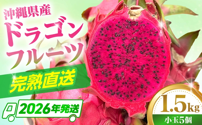 
                  ドラゴンフルーツ 【小玉】 1.5kg (5玉) 【2026年発送】 タカエスフルーツ＆ベジタブル [BCBH005] フルーツ ふるーつ Fruit 赤 果肉 レッド ピタヤ トロピカルフルーツ 完熟ドラゴンフルーツ トロピカル くだもの 青果 果実 国産 産地直送 産直 沖縄県産 農家直送 南国 果物 火龍果 果物 フルーツ デザート お取り寄せ 期間限定 沖縄県 沖縄市
                