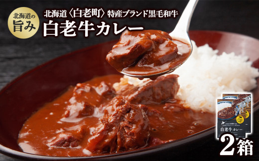 
カレー レトルト 白老牛カレー 180ｇ×2箱 北海道 国産 和牛 ビーフカレー
