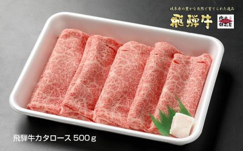 【定期便3回】飛騨牛 カタロース スライス 500g 3回&「炭火焼豚」セット