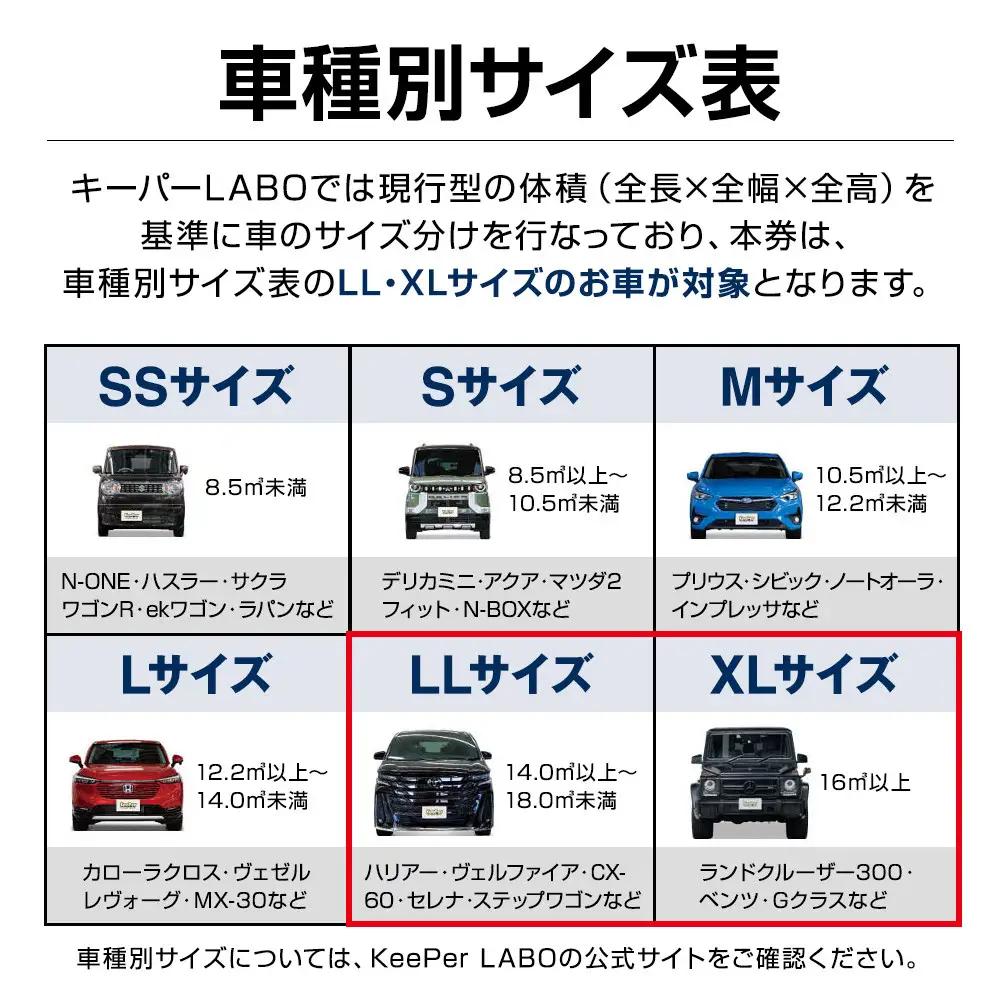 手洗い洗車とカーコーティングの専門店KeePer LABOの「ダイヤIIキーパー」コーティング割引券（LLサイズ・XLサイズ）【地場産品対象分を割引】