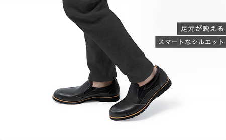 倭イズム 鹿革紳士靴　YA3302　ブラック 24.5cm