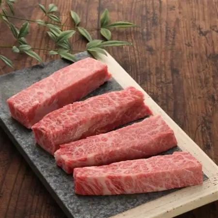 GI認証　くまもとあか牛三角バラステーキ　120g×4枚(益城町)【配送不可地域：離島】【1461218】