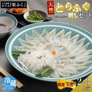 天然とらふぐ　ふぐ刺しセット（2～3人前）青磁皿27cm付