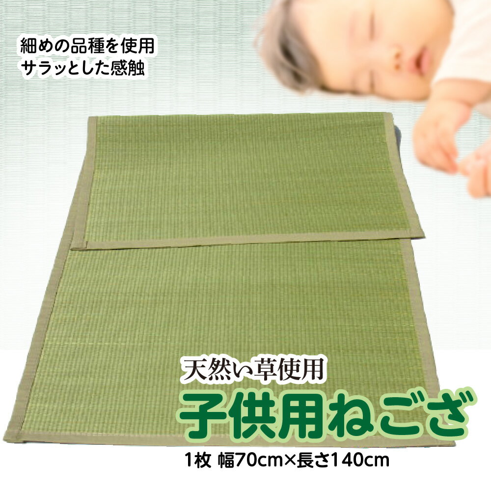 【ふるさと納税】八代産 い草 子供用 ねござ 幅70cm×長さ140cm 1枚 イグサ 熊本県産 ラグ マット 和風 寝ござ ゴザ 工芸 伝統 上敷き 国産 九州 送料無料