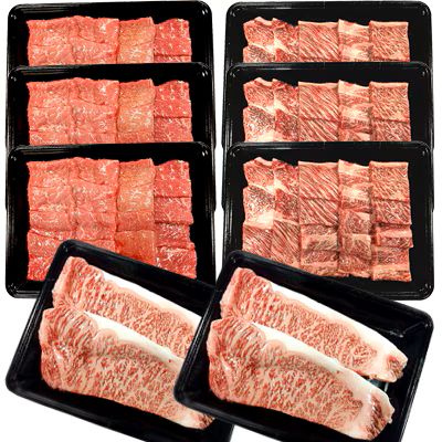 【ふるさと納税】 南信州牛 焼肉 & ステーキ セット ( サーロインステーキ360g（約180g×2枚）×2パック、モモ焼肉用400g×3パック、肩ロース焼肉用350g×3パック ) | ステーキ 焼肉 すき焼き 牛肉 お肉 信州 ふるさと納税 長野県 飯田市