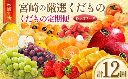 
                  青果店チョイス！くだもの定期便Vol.6（全12回）国産 フルーツ 果物 1年間 毎月お届け 産地直送【G49-26】
                