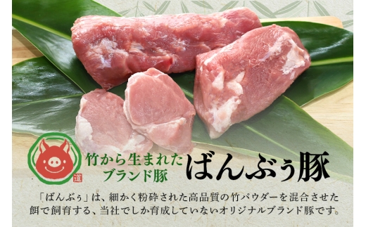 【定期便6ヶ月】ブランド豚「ばんぶぅ」ヒレブロック1本（400g以上） 定期便 ばんぶぅ 豚肉 ヒレ ヒレ肉 ヒレブロック ブロック肉 ひれ肉 豚ヒレ ひれ しゃぶしゃぶ 焼き肉 真空パック 焼肉用 