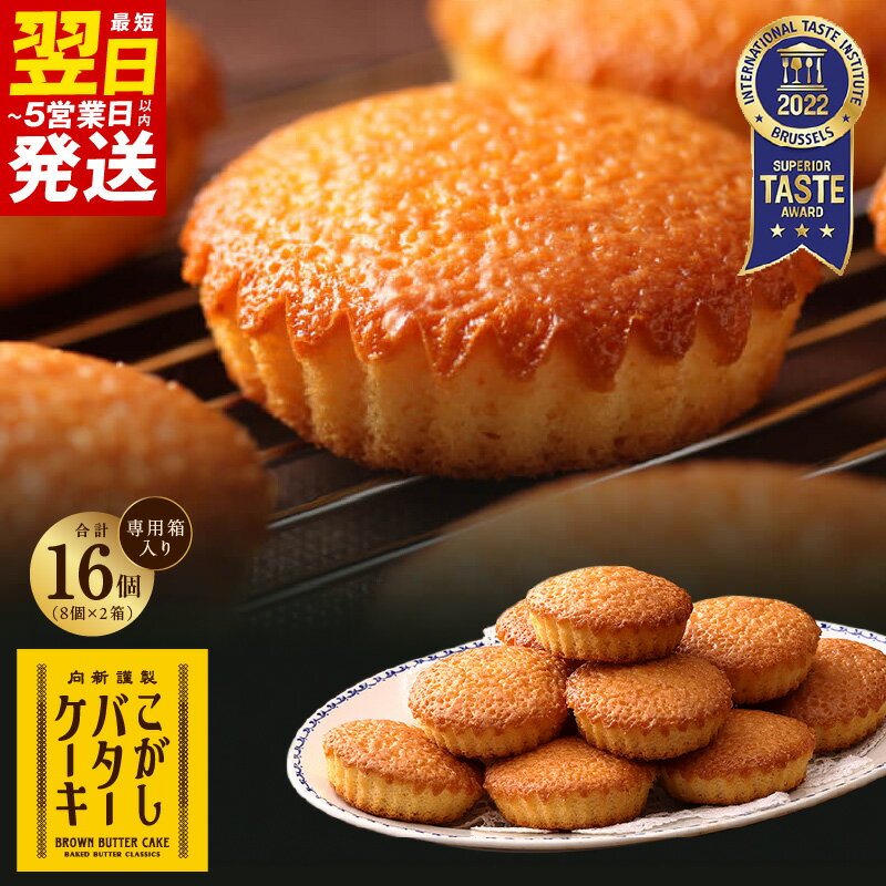 【ふるさと納税】＼最短翌日～5営業日以内発送／ こがしバターケーキ 8個×2箱【専用箱】 むか新