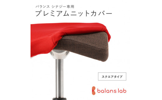 バランスシナジー専用プレミアムニットカバー（レッド）スクエアシート用 はっ水加工【 バランスシナジー カバー 大阪府 門真市 】