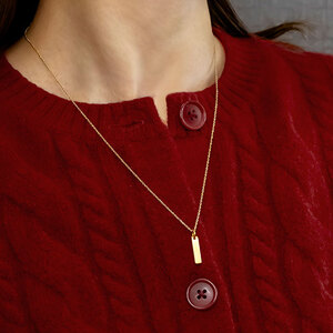 純金 24金 ペンダントトップ バー ネックレス 40cm 造幣局検定刻印付 鍛造 プレート チャーム 地金 シンプル 人気251204200ｋ24 SWAA371-40cm