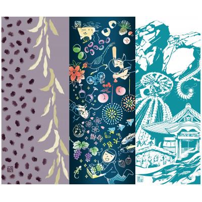 ふるさと納税 山梨市 ぐらいん手ぬぐい「うつくし山梨市・山梨市宝づくし・花豆・徳和・新緑の西沢渓谷・紅葉の西沢渓谷」計6枚 |  | 01