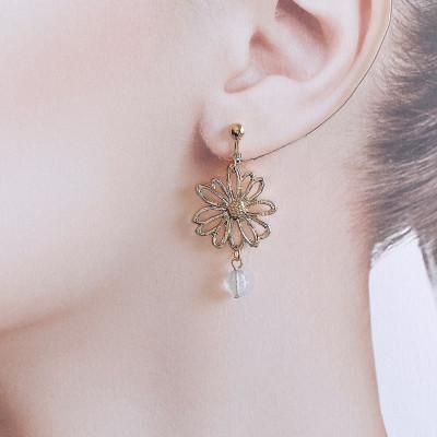 ふるさと納税 長岡京市 Agaroハンドメイド誕生石のイヤリング&ネックレス(アクアマリン) おまかせデザイン2点SET |  | 02