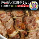 【ふるさと納税】12ヵ月 定期便 室蘭やきとり しお焼き 30本 焼き鳥 【ふるさと納税 人気 おすすめ ランキング 定期便 室蘭 やきとり しお焼き 30本 焼き鳥 串焼き 鶏肉 豚肉 肩ロース 肉 塩 串 おつまみ 酒 醤油 セット 大容量 詰合せ 北海道 室蘭市 送料無料】 MROA021