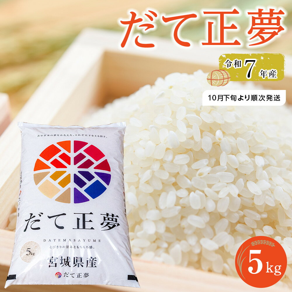 【ふるさと納税】令和7年産 米 だて正夢 5kg | お米 白米 精米 こめ ご飯 ごはん おにぎり 国産 お取り寄せ 人気 おすすめ 食品 宮城