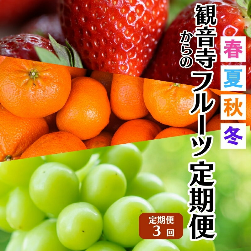 【ふるさと納税】【2026年受付】 観音寺市からの特産フルーツ 定期便 年間3回　お届け：寄附ご入金確認月の翌月以降の出荷月より3回お届けいたします。