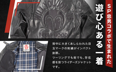【SP忠男コラボ】SP忠男レザージャケット[SPJ-6] ブラック Mサイズ｜京都 バイクギア 人気ブランド バイク