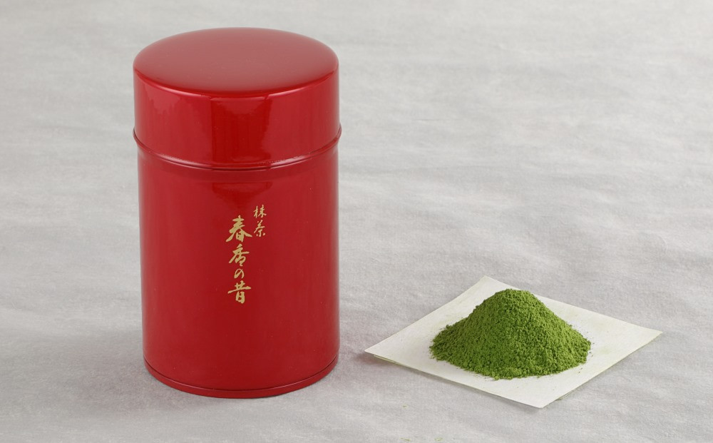 
宇治抹茶　春香の昔（100g缶入）〈宇治抹茶 抹茶 宇治 お茶 緑茶 料理 お菓子作り 石臼挽き 缶〉n0118
