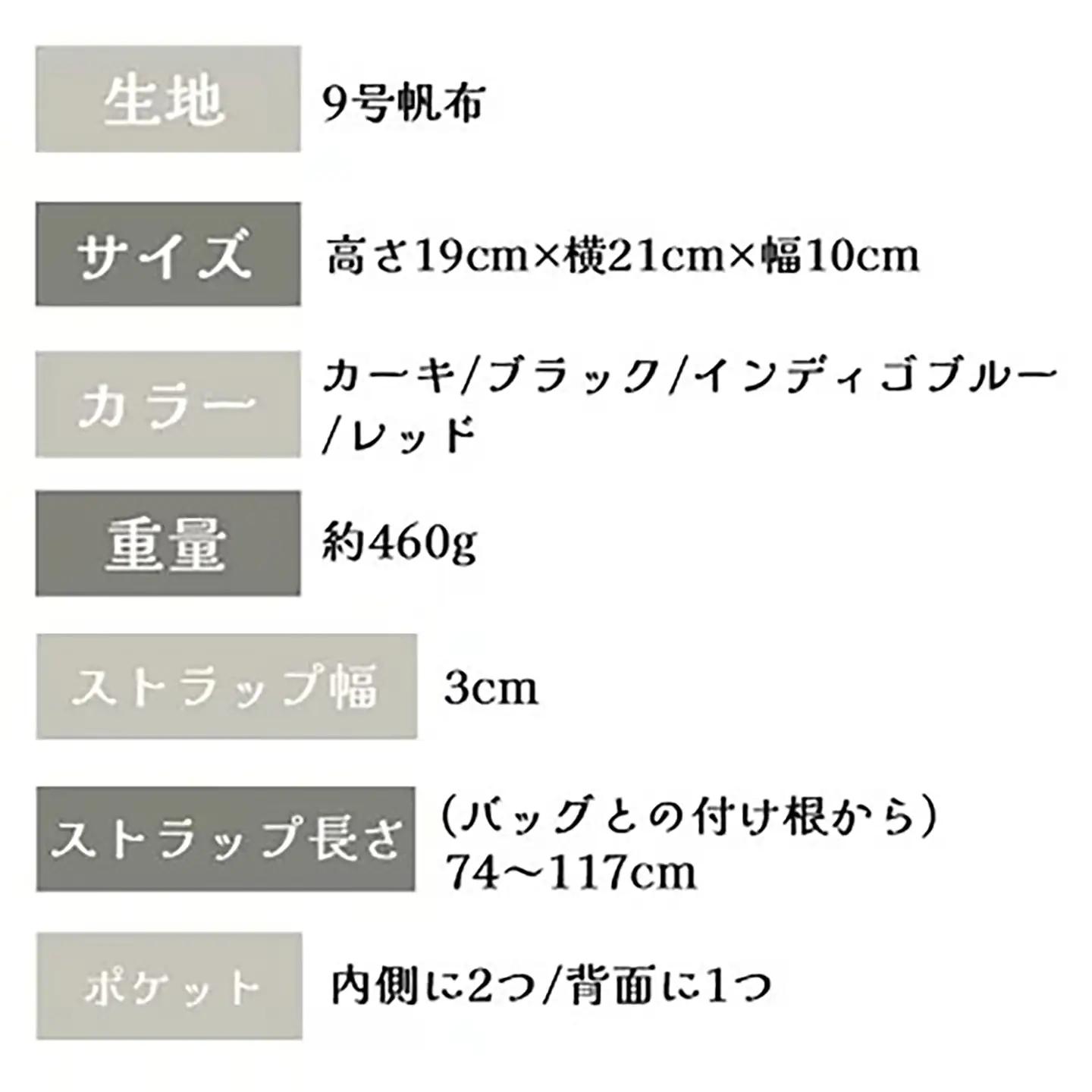 ボディバッグ カクバンBODY（カーキ） 帆布