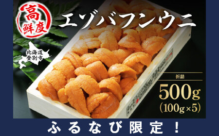 【ふるなび限定】極上エゾバフンウニ折詰500g B 10月下旬～11月下旬 FN-Limited