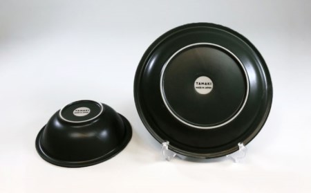 【美濃焼】AirStack ボウル M・プレートL 2色セット（グリーン＆モカ）【丸利玉樹利喜蔵商店】   食器 軽量[MCC047]