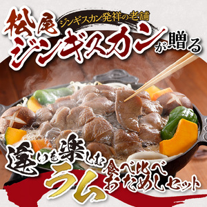 【松尾ジンギスカン】【お試し】味付ラム肉食べ比べ